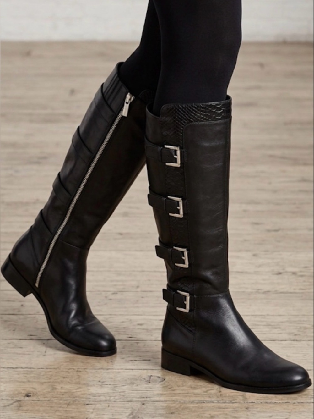 Michael Kors Knee Boots with Buckle Detail